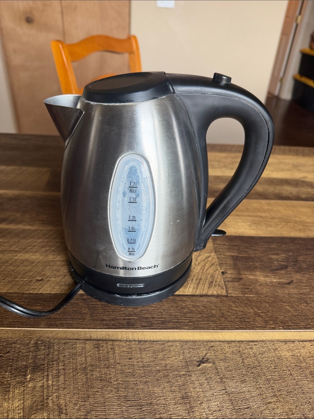 Hamilton Beach Stainless Electric Kettle in Black and Silver